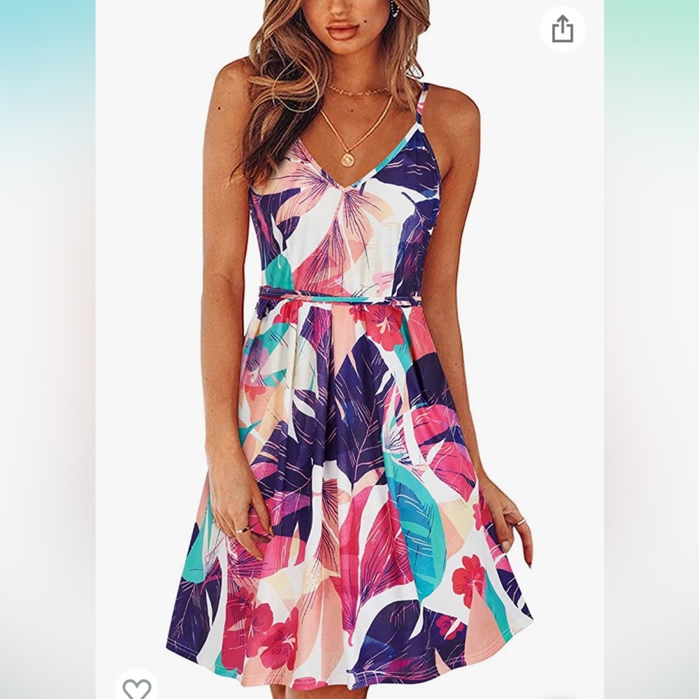 Floral V Neck dress
